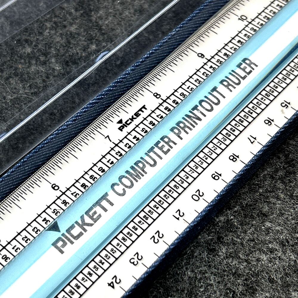 Vintage Pickett 15" Fine Line Computer Printout Ruler Drafting Model FL100 Craft